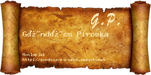 Göndöcs Piroska névjegykártya